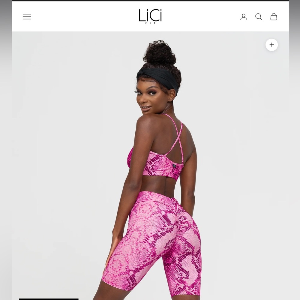 Barbie boa scrunch booty biker shorts pink